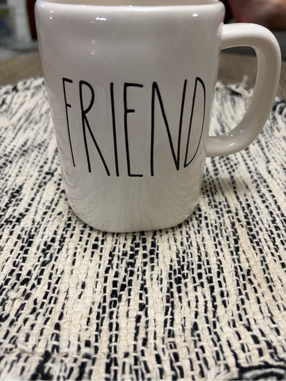 Rae Dunn White 'Friend' Ceramic Coffee Mug